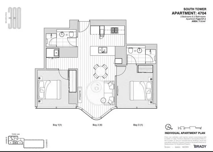 Floorplan of Homely apartment listing, 4704/28 Timothy Lane, Melbourne VIC 3000