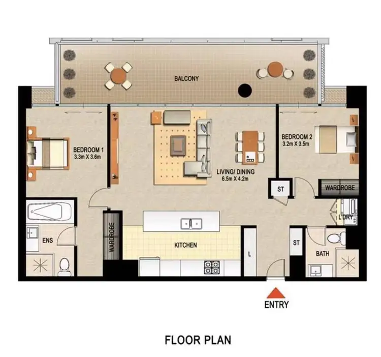 Floorplan of Homely apartment listing, 1407/7 Rider Boulevard, Rhodes NSW 2138
