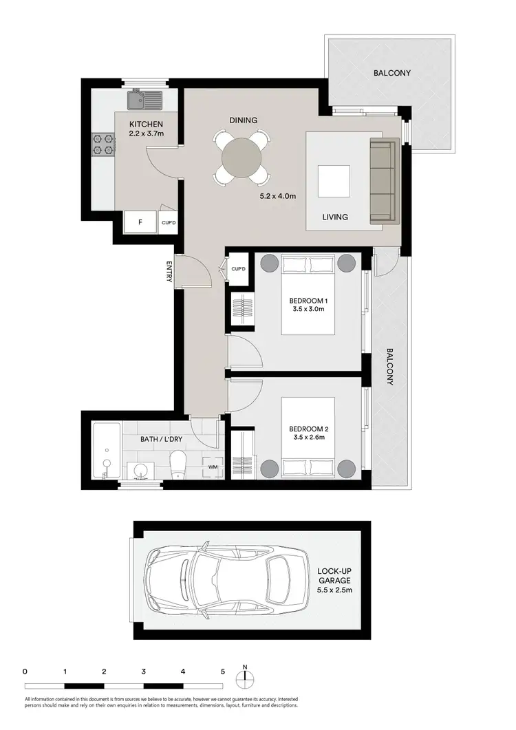 Floorplan of Homely apartment listing, 12/15-17 Denham Street, Bondi NSW 2026