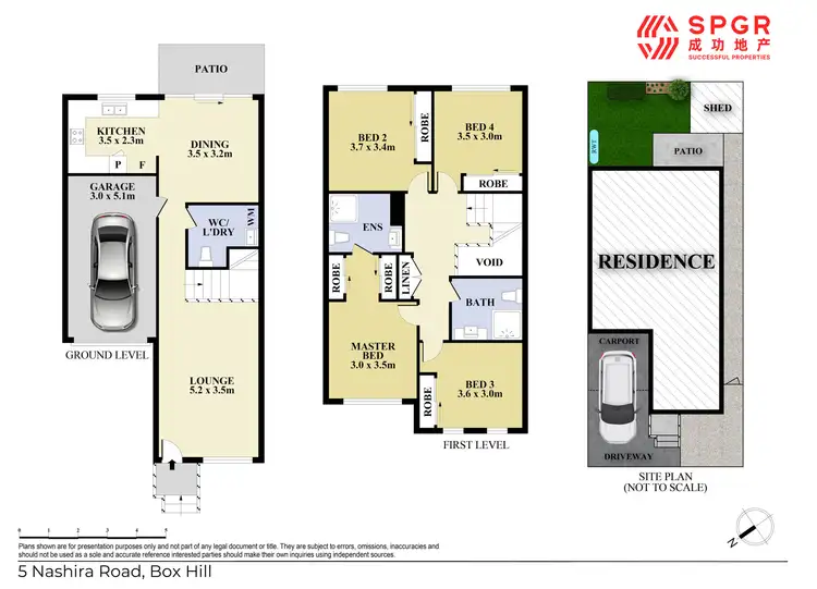 Floorplan of Homely townhouse listing, 5 Nashira Road, Box Hill NSW 2765