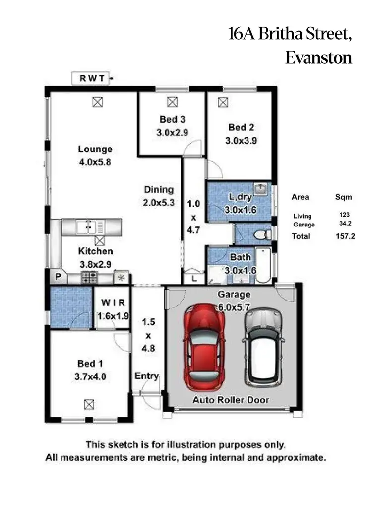 Floorplan of Homely house listing, 16A Britha Avenue, Evanston SA 5116