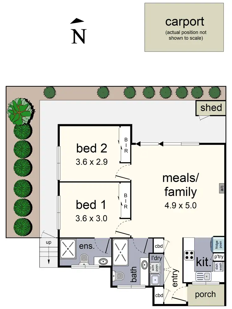 Floorplan of Homely unit listing, 1 Holly Place, Lilydale VIC 3140