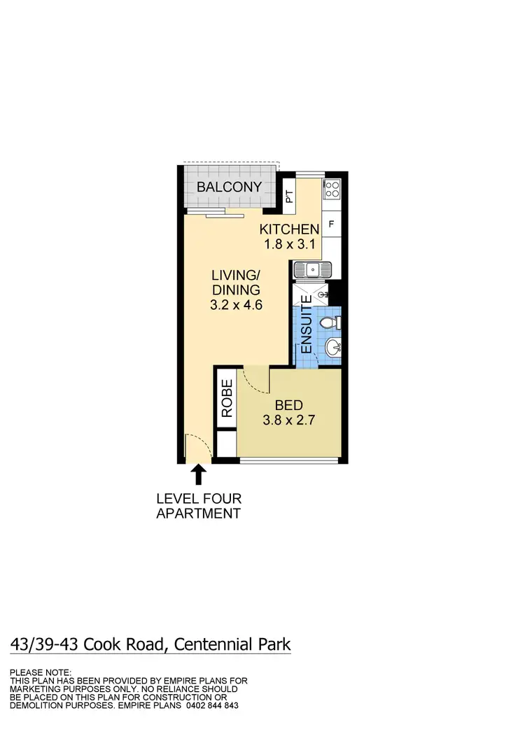 Floorplan of Homely unit listing, 43/39-43 Cook Road, Centennial Park NSW 2021