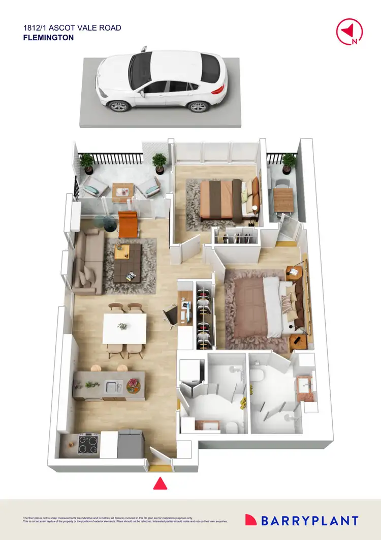 Floorplan of Homely apartment listing, 1812/1 Ascot Vale Road, Flemington VIC 3031