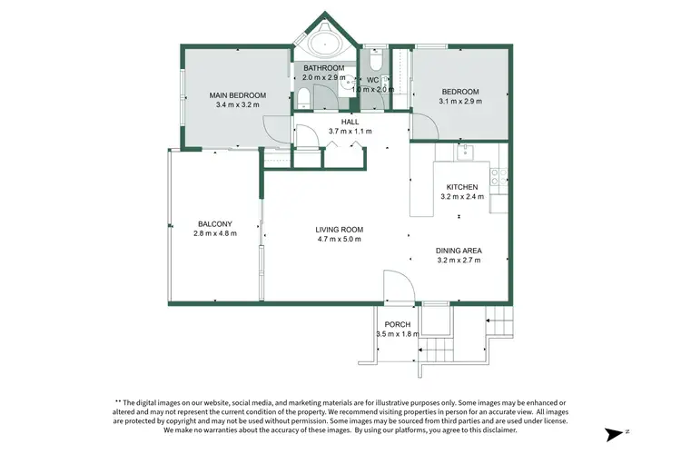 Floorplan of Homely unit listing, A20/6 Challenor Drive, Cable Beach WA 6726