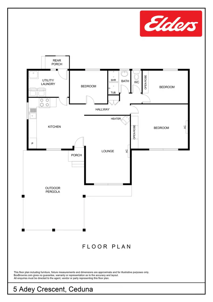 Floorplan of Homely house listing, 5 Adey Crescent, Ceduna SA 5690