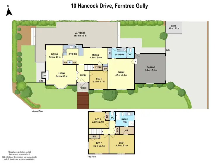 Floorplan of Homely house listing, 10 Hancock Drive, Ferntree Gully VIC 3156