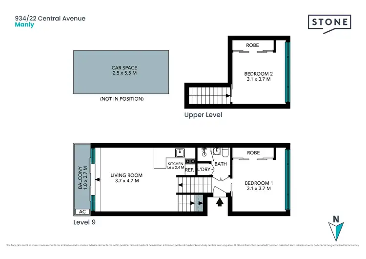 Floorplan of Homely apartment listing, 934/22 Central Avenue, Manly NSW 2095