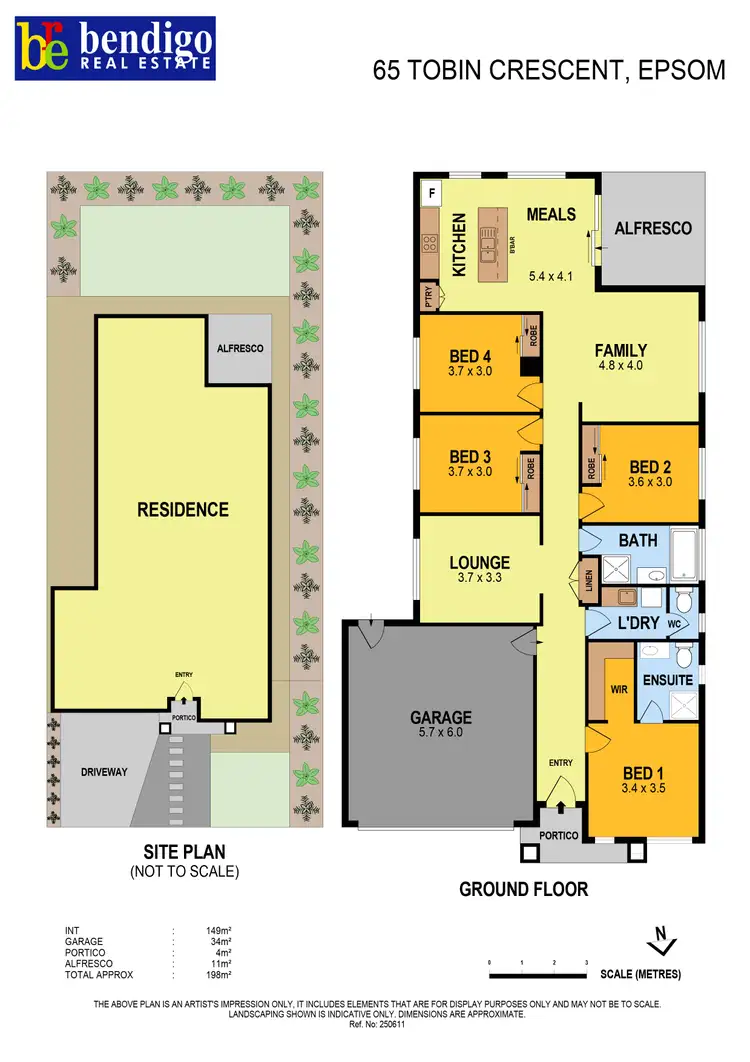 Floorplan of Homely house listing, 65 Tobin Crescent, Epsom VIC 3551
