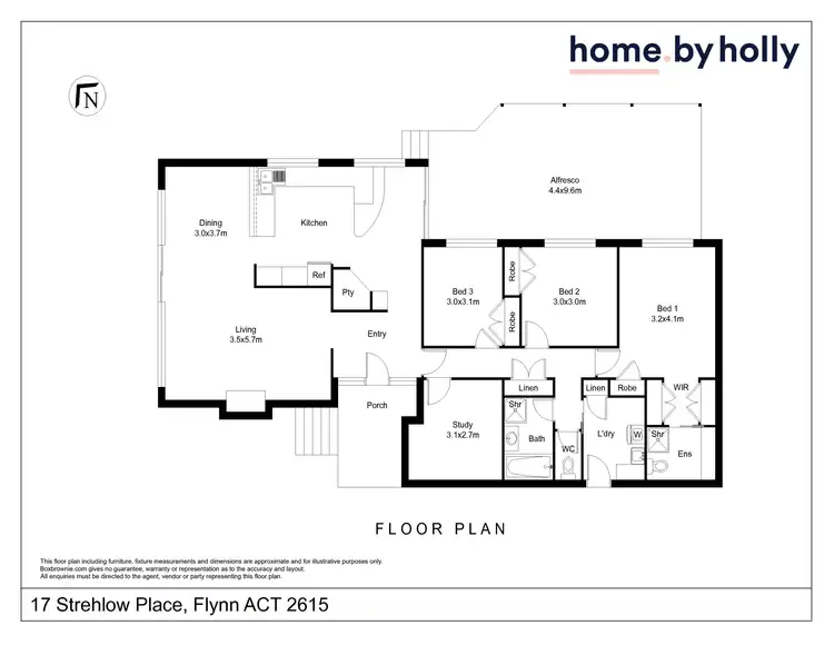 Floorplan of Homely house listing, 17 Strehlow Place, Flynn ACT 2615