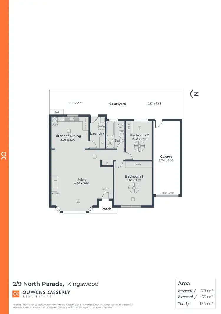 Floorplan of Homely unit listing, 2/9 North Parade, Kingswood SA 5062