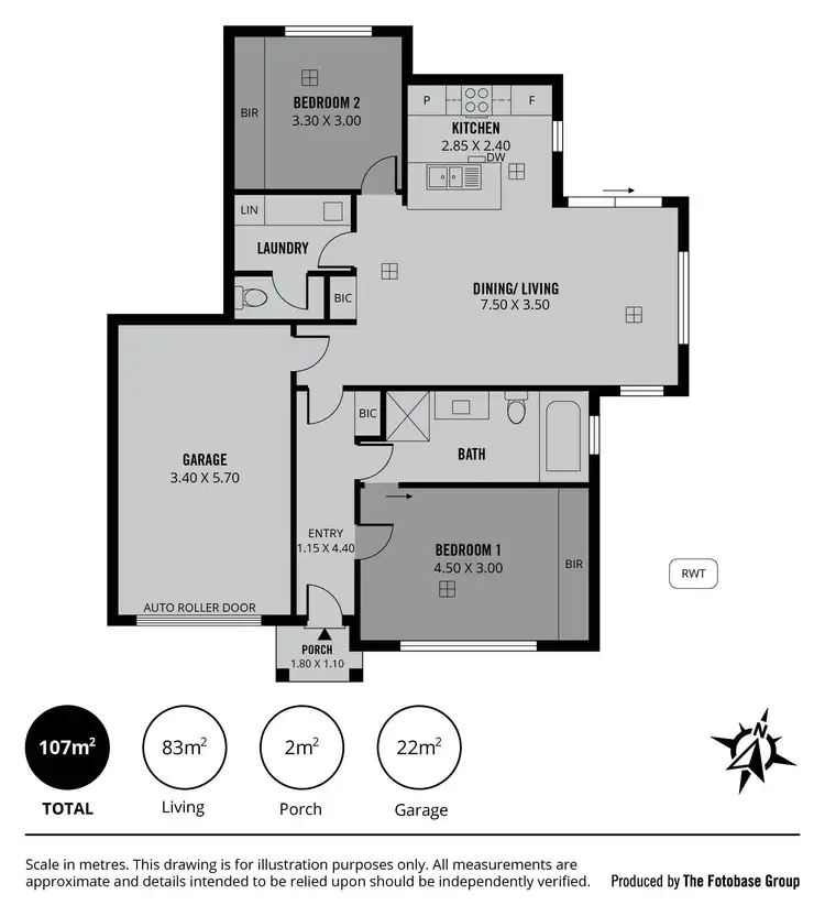 Floorplan of Homely semi-detached listing, 23 Conigrave Street, Oaklands Park SA 5046