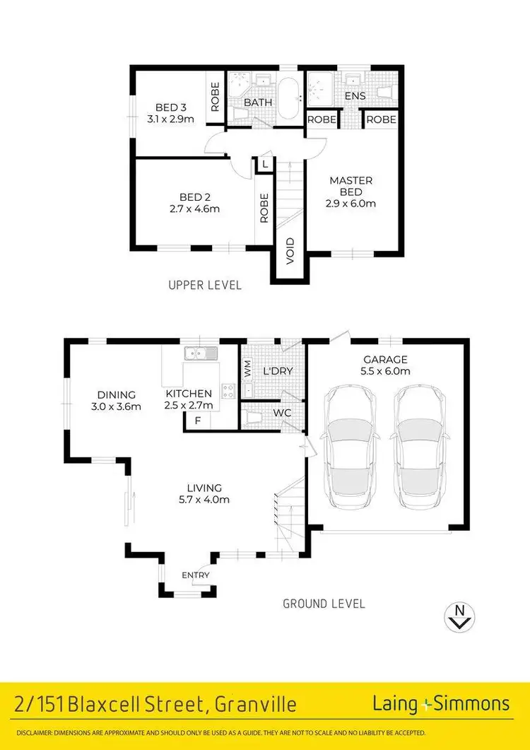 Floorplan of Homely townhouse listing, 2/151-155 Blaxcell Street, Granville NSW 2142