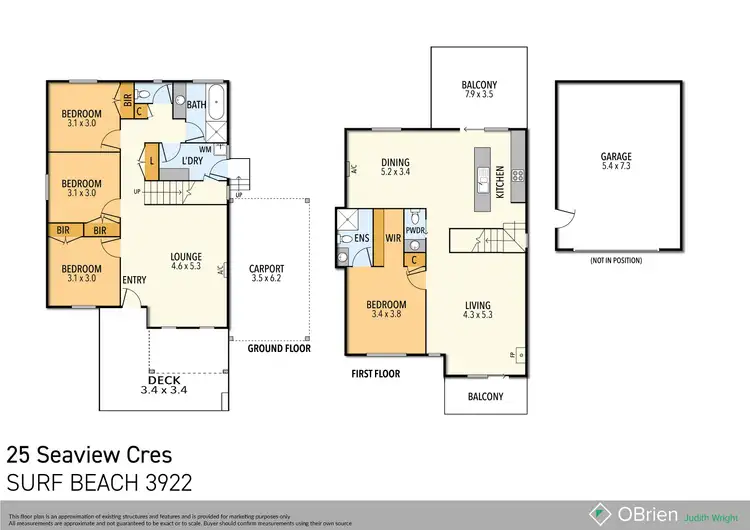 Floorplan of Homely house listing, 25 Seaview Crescent, Surf Beach VIC 3922
