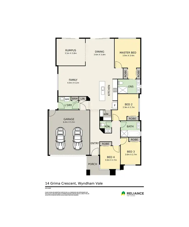 Floorplan of Homely house listing, 14 Grima Crescent, Wyndham Vale VIC 3024