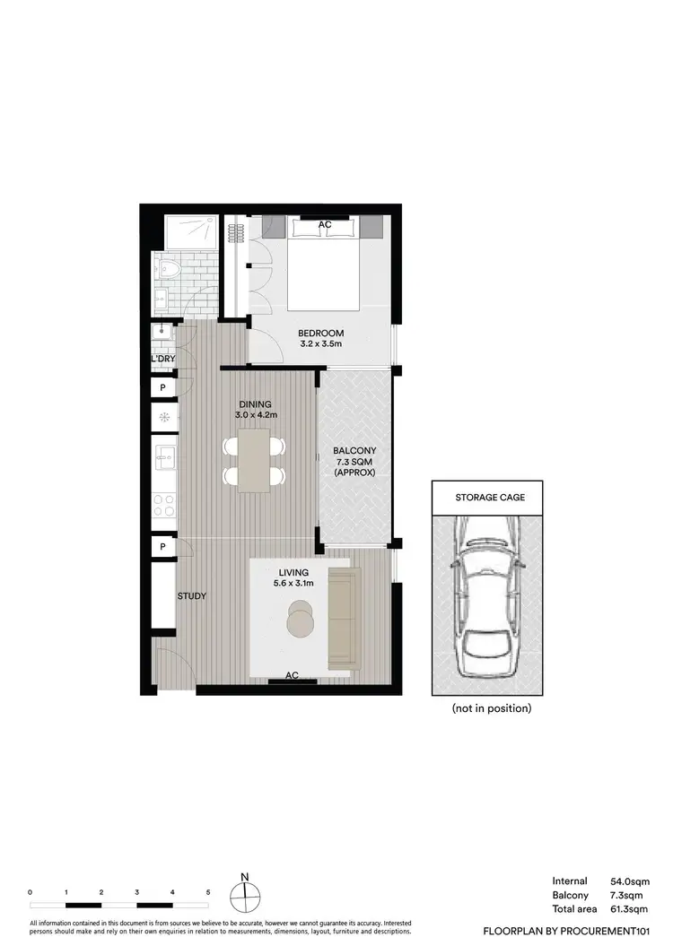 Floorplan of Homely apartment listing, 6/41 Kerr Street, Fitzroy VIC 3065
