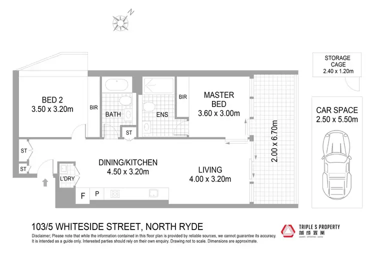 Floorplan of Homely apartment listing, 103/5B Whiteside Street, North Ryde NSW 2113