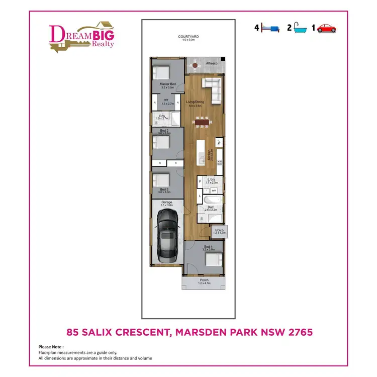 Floorplan of Homely house listing, 85 Salix Crescent, Marsden Park NSW 2765