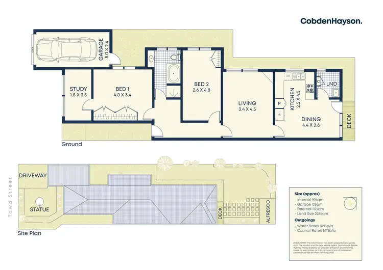 Floorplan of Homely semi-detached listing, 4a Tawa Street, Ashfield NSW 2131
