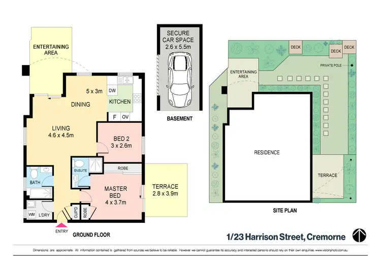 Floorplan of Homely apartment listing, 1/23 Harrison Street, Cremorne NSW 2090
