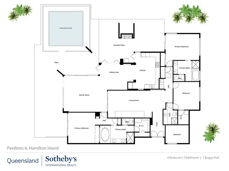 Floorplan of Homely apartment listing, 6/1 Airport Drive, Hamilton Island QLD 4803