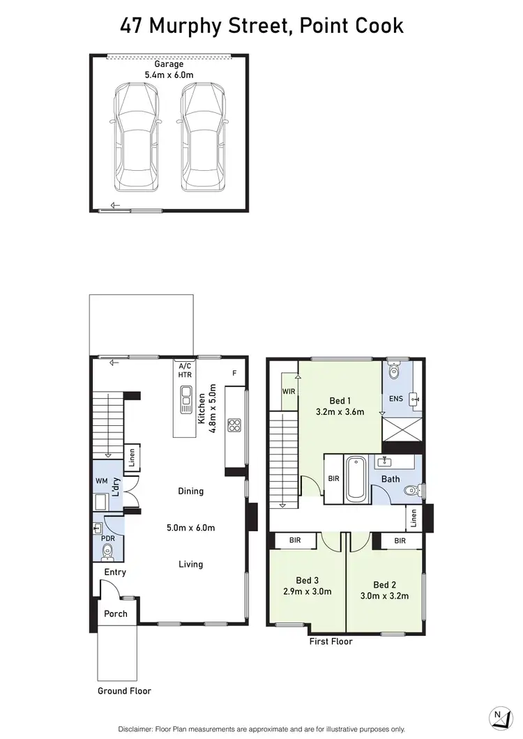 Floorplan of Homely townhouse listing, 47 Murphy Street, Point Cook VIC 3030