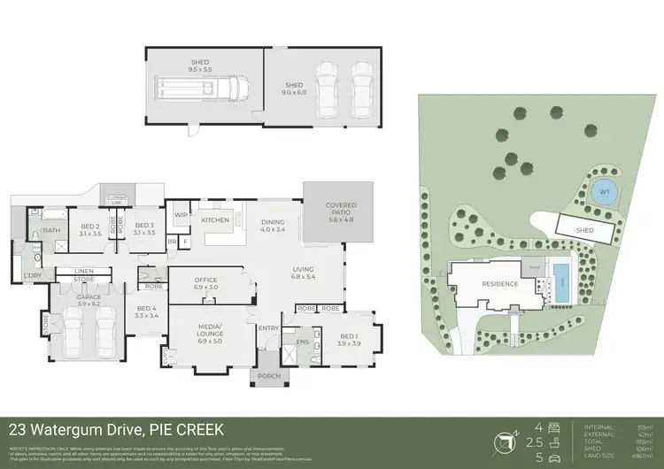 Floorplan of Homely house listing, 23 Watergum Drive, Pie Creek QLD 4570