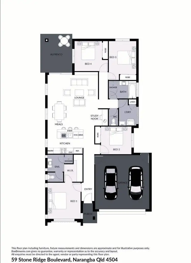 Floorplan of Homely house listing, 59 Stone Ridge Boulevard, Narangba QLD 4504