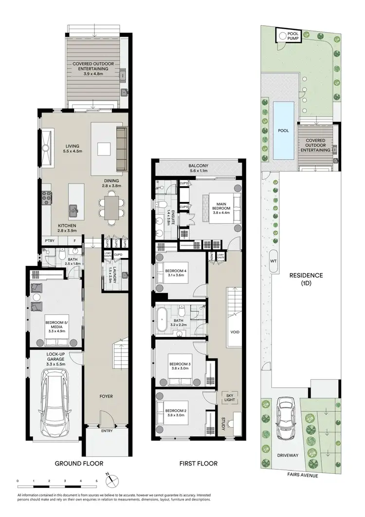 Floorplan of Homely semi-detached listing, 1D Fairs Avenue, Woolooware NSW 2230