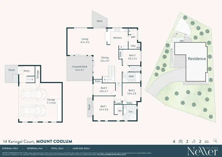 Floorplan of Homely house listing, 14 Karingal Court, Mount Coolum QLD 4573