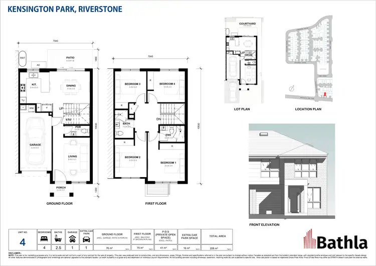 Floorplan of Homely townhouse listing, 19 Kensington Park Road, Riverstone NSW 2765