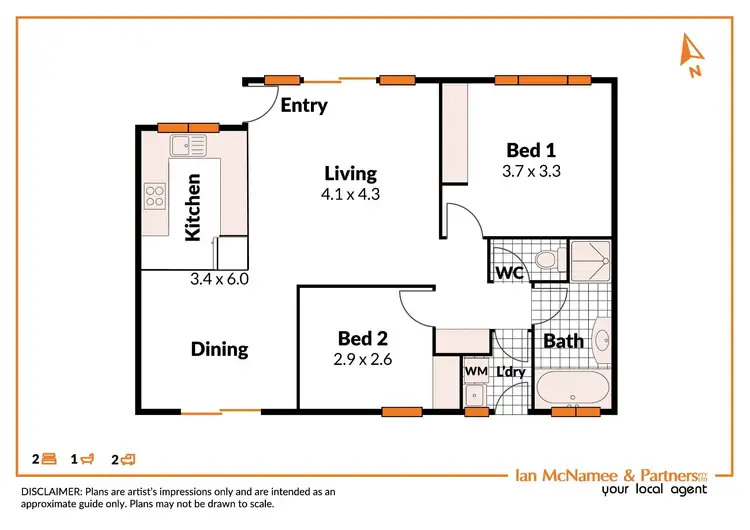 Floorplan of Homely townhouse listing, 4/21 Elm Way, Jerrabomberra NSW 2619