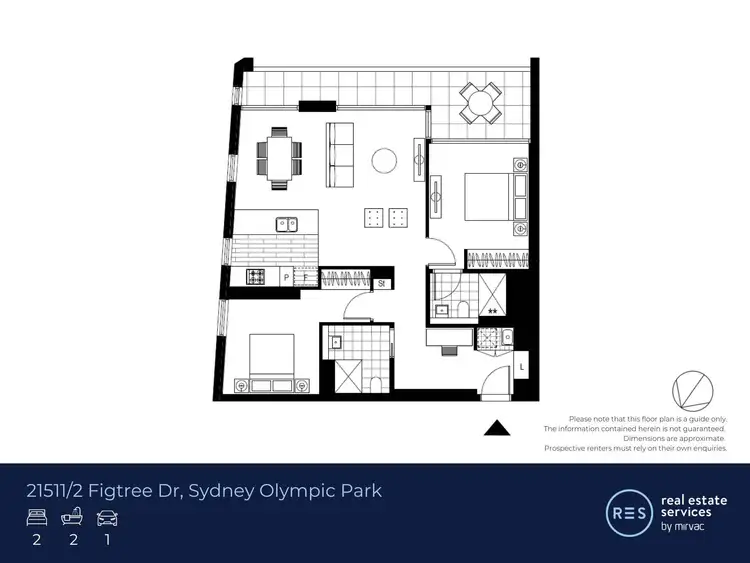 Floorplan of Homely apartment listing, 21511/2 Figtree Drive, Sydney Olympic Park NSW 2127