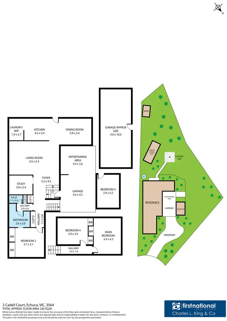 Floorplan of Homely house listing, 2 Cadell Court, Echuca VIC 3564