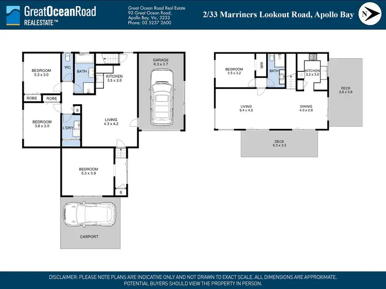 Floorplan of Homely townhouse listing, 2/33 Marriners Lookout Road, Apollo Bay VIC 3233
