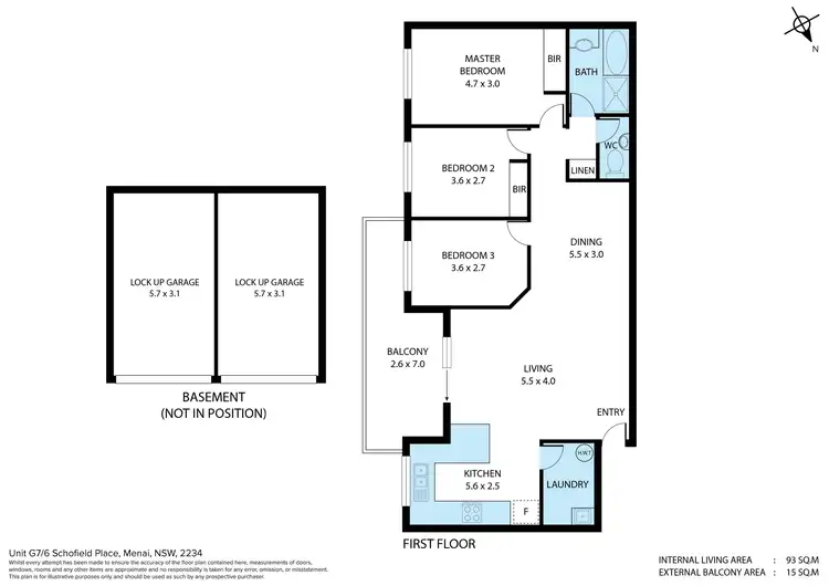 Floorplan of Homely unit listing, G7/6 Schofield Place, Menai NSW 2234