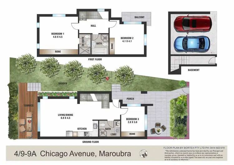 Floorplan of Homely townhouse listing, 4/9-9A Chicago Avenue, Maroubra NSW 2035