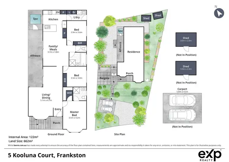 Floorplan of Homely house listing, 5 Kooluna Court, Frankston VIC 3199