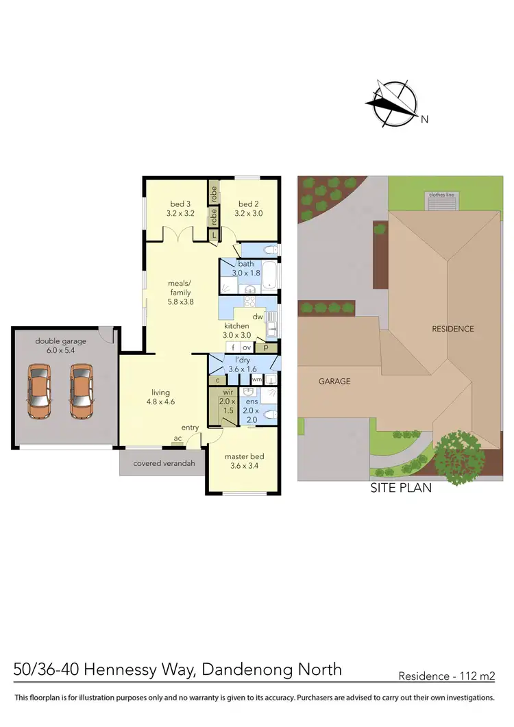 Floorplan of Homely unit listing, 50/36-40 Hennessy Way, Dandenong North VIC 3175