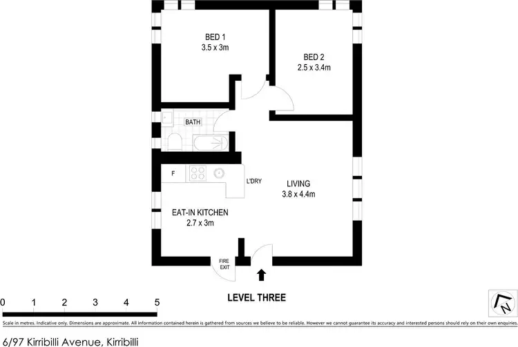 Floorplan of Homely apartment listing, 6/97 Kirribilli Avenue, Kirribilli NSW 2061