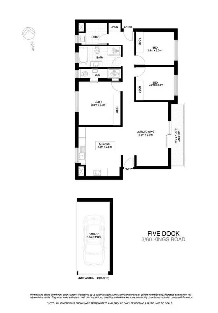 Floorplan of Homely apartment listing, 3/60 Kings Road, Five Dock NSW 2046