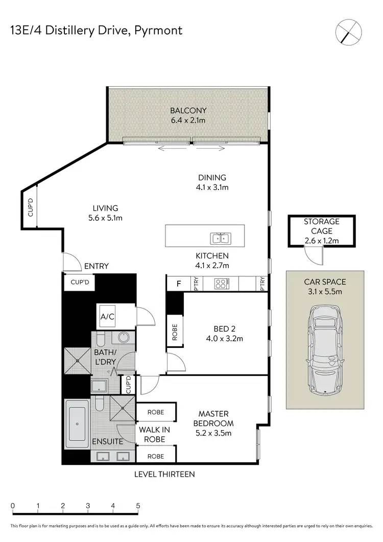 Floorplan of Homely apartment listing, 13E/4 Distillery Drive, Pyrmont NSW 2009