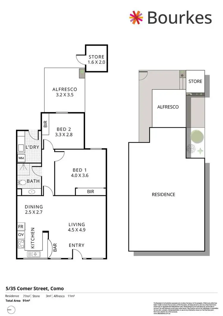 Floorplan of Homely unit listing, 5/35 Comer Street, Como WA 6152