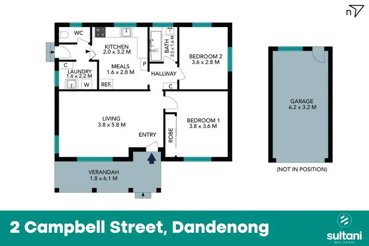 Floorplan of Homely house listing, 2 Campbell Street, Dandenong VIC 3175