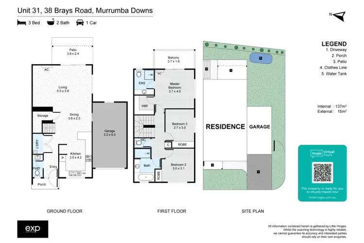 Floorplan of Homely townhouse listing, 31/38 Brays Road, Murrumba Downs QLD 4503