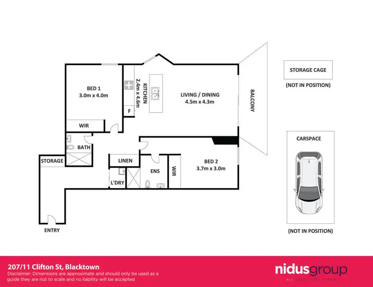 Floorplan of Homely unit listing, 207/11 Clifton Street, Blacktown NSW 2148