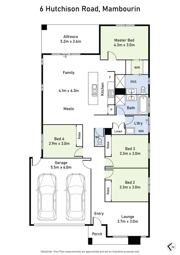 Floorplan of Homely house listing, 6 Hutchison Road, Mambourin VIC 3024