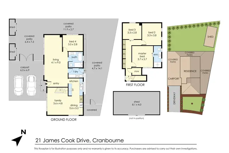 Floorplan of Homely house listing, 21 James Cook Drive, Cranbourne VIC 3977