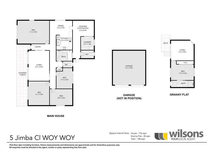 Floorplan of Homely house listing, 5 Jimba Close, Woy Woy NSW 2256