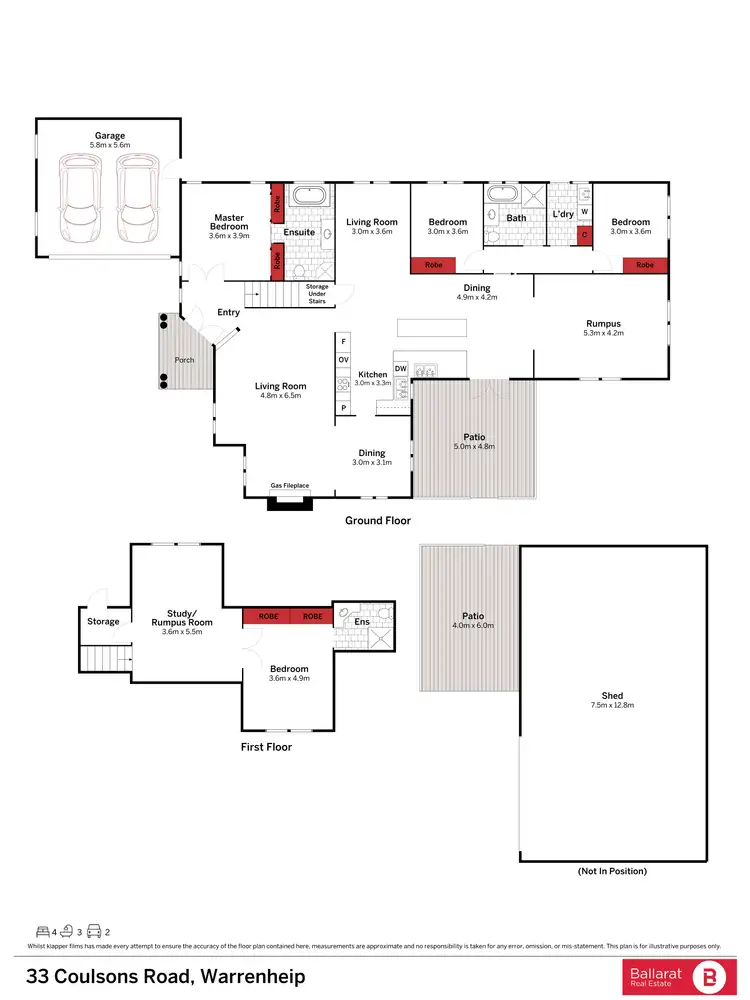 Floorplan of Homely house listing, 33 Coulsons Road, Warrenheip VIC 3352